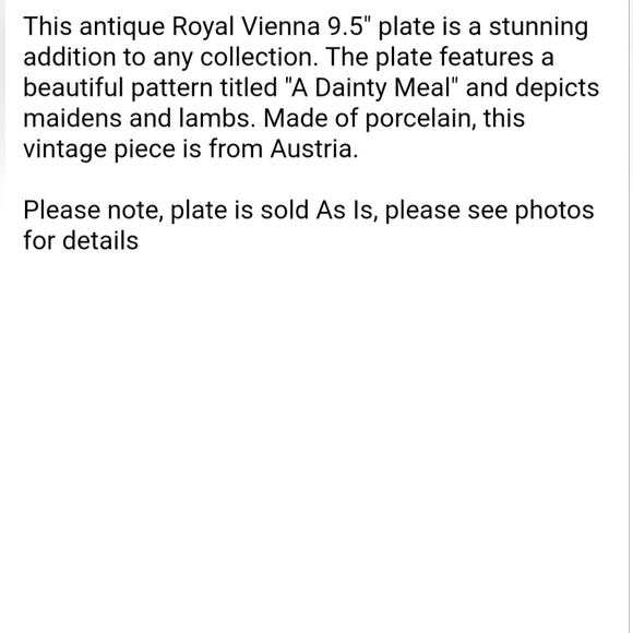 1800s Royal Vienna Porcelain Cabinet Plate "A Dainty Meal" - Picture 16 of 16